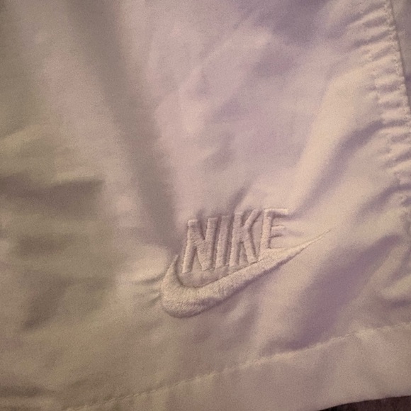 Vintage Nike White Running Shorts Mens Large USA Made Embroidered Swoosh - Picture 2 of 6